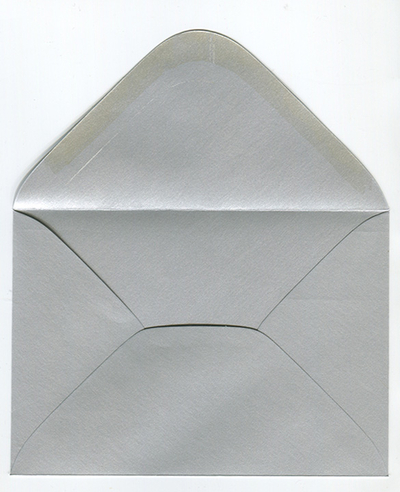 Decorative envelope pearl pale silver C6
