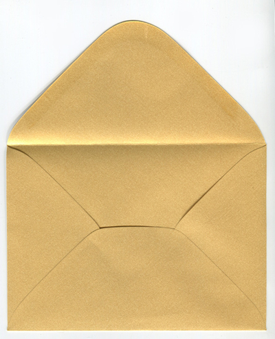 Decorative envelope pearl pale gold C6
