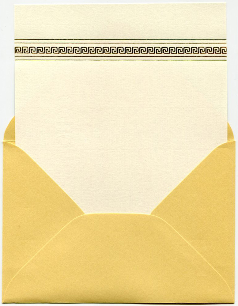 Embossed stationery set "Meander" / Stationery / Accessories