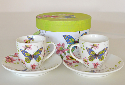 Two espresso cups set - Butterfly