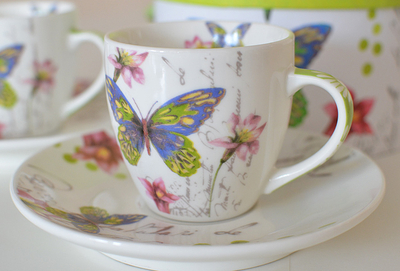 Two espresso cups set - Butterfly