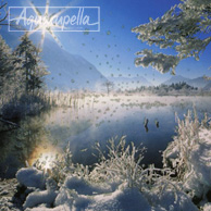 Winter landscape with a lake