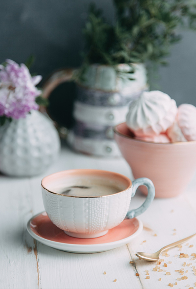 Cup of coffee and marshmallows