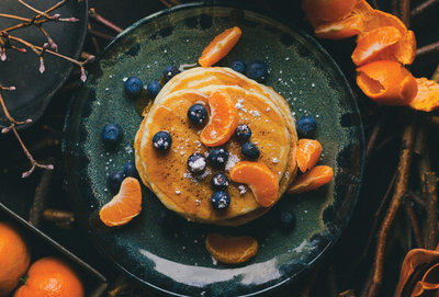 Pancakes and tangerines