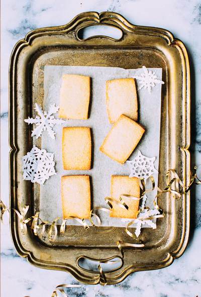 Tray of winter cookies