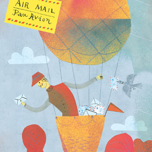 The postman in a balloon - Marianna Sztyma