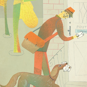 Postman and dog - Marianna Sztyma