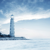 Blue lighthouse