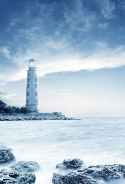 Blue lighthouse