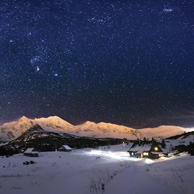 Gąsienicowa Valley at night