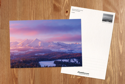 Mountain peaks at sunset