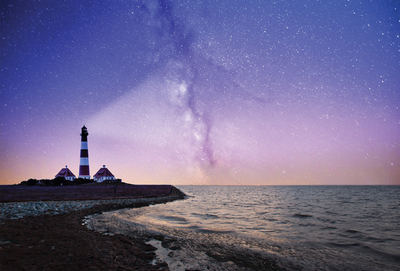 The starry sky and the lighthouse