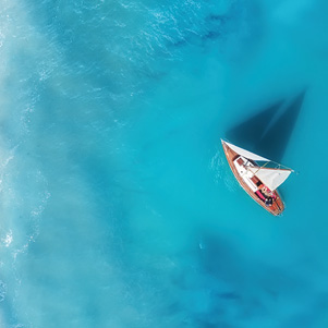 From a bird's eye view - yacht