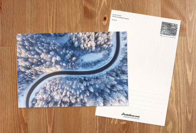 From a bird's eye view - winter road