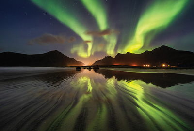 The northern lights in Lofoten Islands