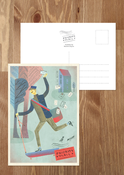 Postman on a scooter- Marianna Sztyma