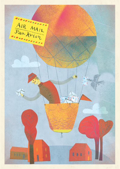 The postman in a balloon - Marianna Sztyma