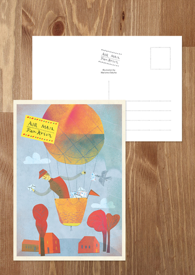 The postman in a balloon - Marianna Sztyma