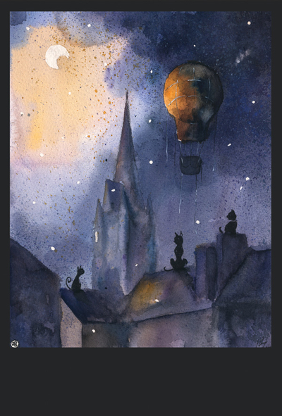 Grzegorz Chudy - Cat's conspiracy on the roofs in Josselin