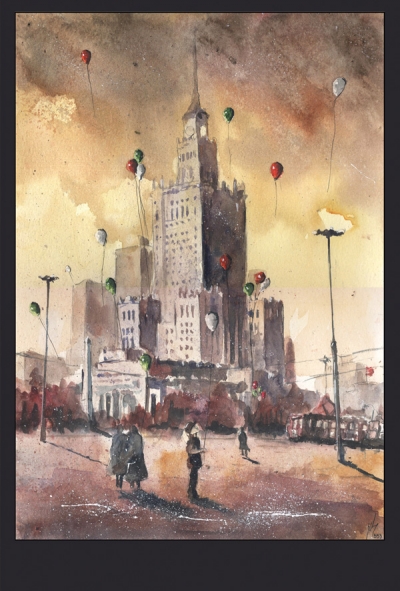 Grzegorz Chudy - Palace of culture with baloons