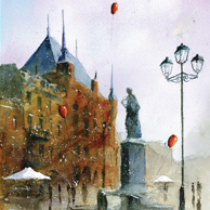 Grzegorz Chudy - Watercolour from Toruń