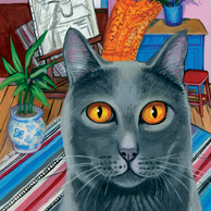 Isy Ochoa - Interior with grey cat