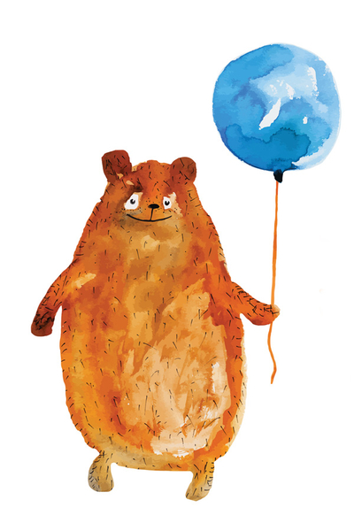 Bear with a balloon