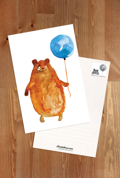 Bear with a balloon