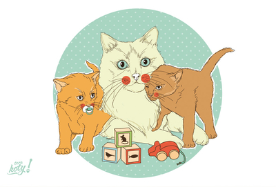 Terakoty - Cat mom