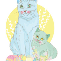 Terakoty - Easter cats