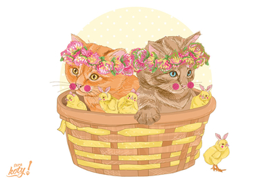 Terakoty - Spring cats