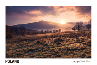 Poland - Love to be here... - Sunrise at misty foggy morning in Bieszczady