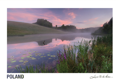 Kashubian lake at sunset