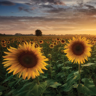  Poland - Love to be here... - Sunflowers field at sunset