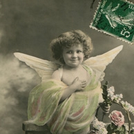 Putto with flowers