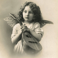 Putto with mandolin