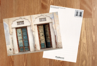 Antique doors to the temple