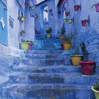 Blue stairs