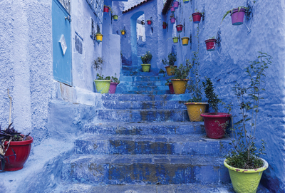 Blue stairs