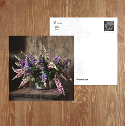 Violet - pink lupine bouquet  