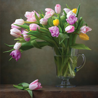 Still life with tulips