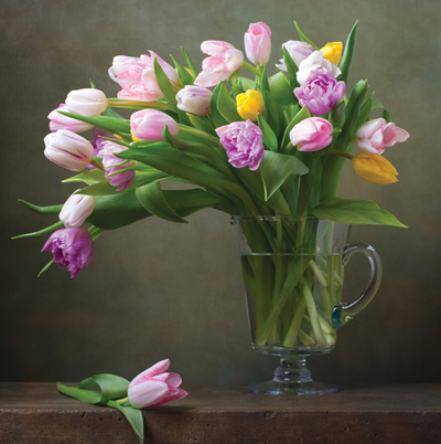 Still life with tulips