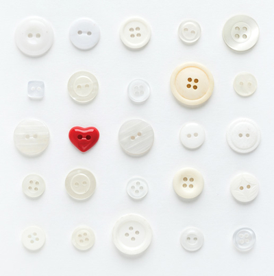 Heart-shaped button