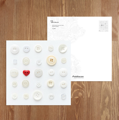 Heart-shaped button