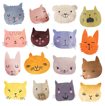 Colorful cats