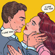 Pop art - I love you