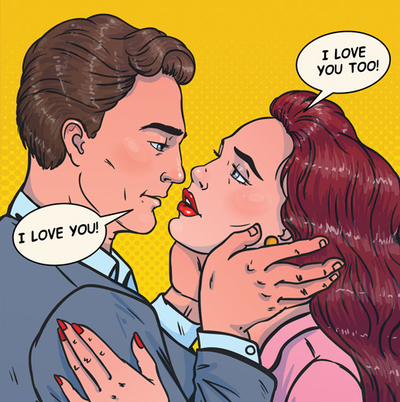Pop art - I love you
