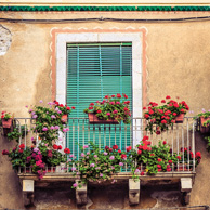 Flowery balcony