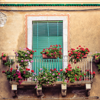 Flowery balcony