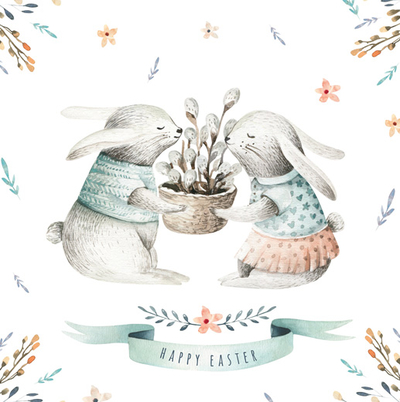 Easter - Two Rabbits
